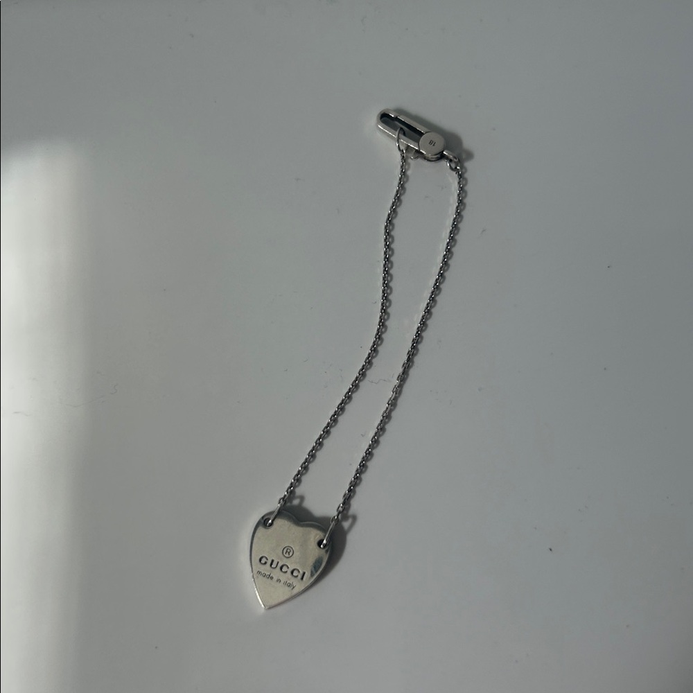 Gucci Silver Heart Bracelet
